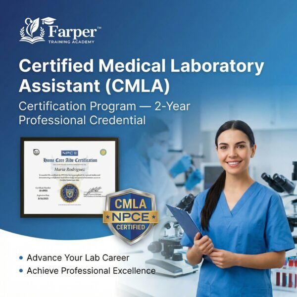 Farper Training Academy™ Certified Medical Laboratory Assistant (CMLA) Certification Program — 2-Year Professional Credential